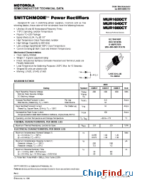 Datasheet MUR1620CT manufacturer Motorola